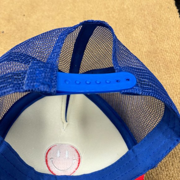 Baseball cap red white blue stars strips smiley face snapback USA 4th‎ of July - Picture 7 of 8